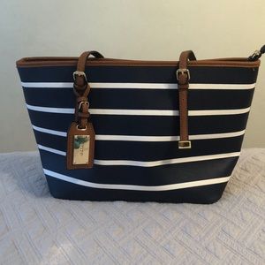 Aldo able and White Striped Bag